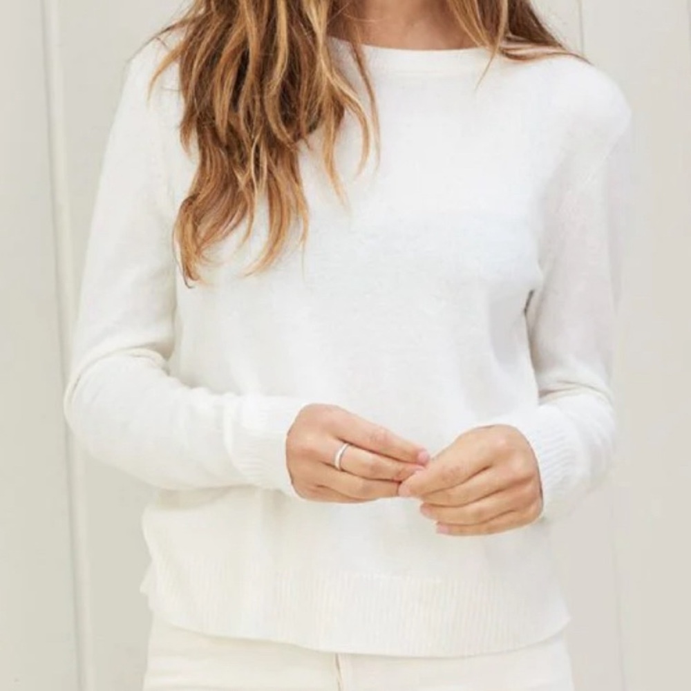 JENNI KAYNE Everyday crewneck wool cashmere sweater